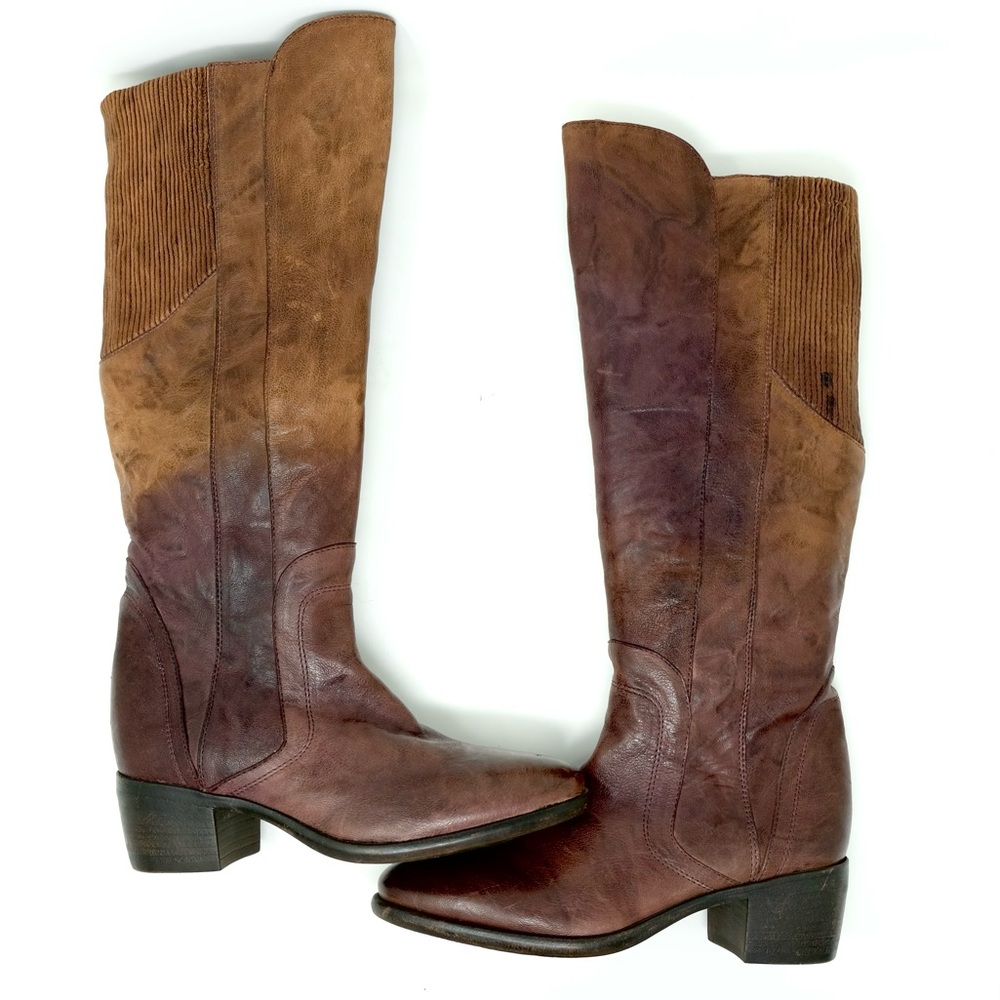 UGG Collection Gorgeous Soft Leather Two Tone Tall Boots 🖤